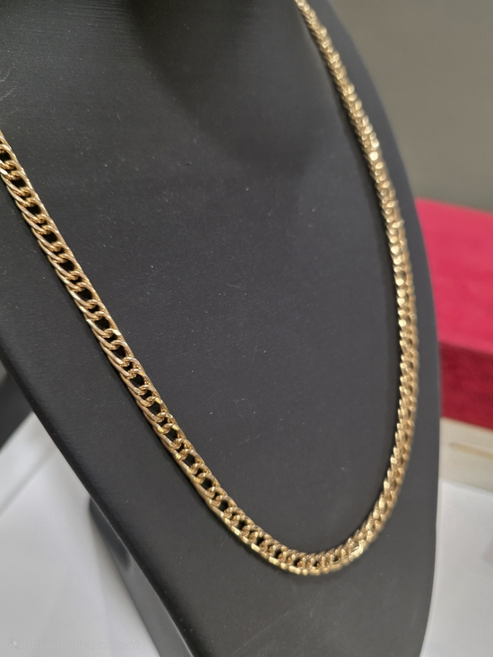 Vintage Jewelry - Vintage Gold-Tone Chain Necklace -Marked "Korea"